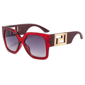 YZAHNEGN Retro large black leopard print square Sunglasses trend women  brand sunglasses women elegant Sunglasses 2023