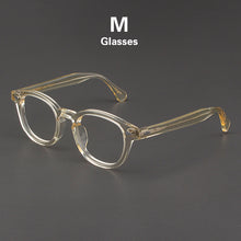 Load image into Gallery viewer, Yellow Johnny Depp Glasses Men Computer Goggles Clean Lens Brand Vintage Acetate Optical LEMTOSH Eyeglasses Frame Women