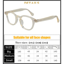 Load image into Gallery viewer, Yellow Johnny Depp Glasses Men Computer Goggles Clean Lens Brand Vintage Acetate Optical LEMTOSH Eyeglasses Frame Women