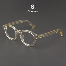 Load image into Gallery viewer, Yellow Johnny Depp Glasses Men Computer Goggles Clean Lens Brand Vintage Acetate Optical LEMTOSH Eyeglasses Frame Women