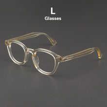 Load image into Gallery viewer, Yellow Johnny Depp Glasses Men Computer Goggles Clean Lens Brand Vintage Acetate Optical LEMTOSH Eyeglasses Frame Women