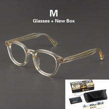 Load image into Gallery viewer, Yellow Johnny Depp Glasses Men Computer Goggles Clean Lens Brand Vintage Acetate Optical LEMTOSH Eyeglasses Frame Women