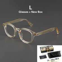 Load image into Gallery viewer, Yellow Johnny Depp Glasses Men Computer Goggles Clean Lens Brand Vintage Acetate Optical LEMTOSH Eyeglasses Frame Women