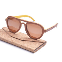 Load image into Gallery viewer, Yellow Skateboard Aviation Wood Sunglasses Men Women Polarized Trending Sun Glasses Brand Designer Female Ray Oculos De Sol