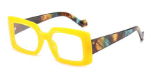 Load image into Gallery viewer, Yellow Square Glasses Frame For Women Oversized Transparent Optical Glasses Frames Female Clear Eyeglasses Eyewear