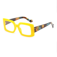 Load image into Gallery viewer, Yellow Square Glasses Frame For Women Oversized Transparent Optical Glasses Frames Female Clear Eyeglasses Eyewear
