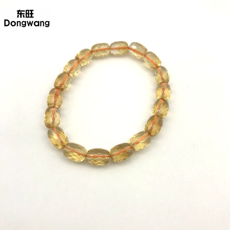 Yellow crystal.Lap bracelet.Natural topaz.There is no impurity.