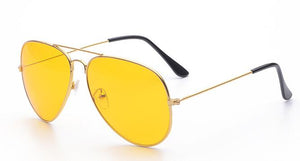 Yellow pilot Glasses women Night Vision Driving glasses big car glasses eyeglasses frames women Eyewear gafas oculos