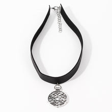 Carica l&#39;immagine nel visualizzatore di Gallery, Yennefer Black Leather Choker Wild Hunt Game Cosplay Medallion Pendant For Women Hip-hop Charm Necklace Clavicle Cool Jewelry