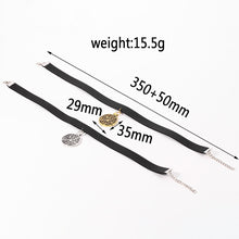 Carica l&#39;immagine nel visualizzatore di Gallery, Yennefer Black Leather Choker Wild Hunt Game Cosplay Medallion Pendant For Women Hip-hop Charm Necklace Clavicle Cool Jewelry