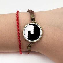 Load image into Gallery viewer, Yin Yang Horse Logo 2Styles Silver Pendant Necklace Long Chian Statement Handmade Necklace For Women