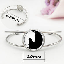 Load image into Gallery viewer, Yin Yang Horse Logo 2Styles Silver Pendant Necklace Long Chian Statement Handmade Necklace For Women