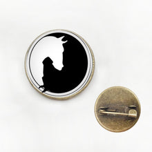 Load image into Gallery viewer, Yin Yang Horse Logo 2Styles Silver Pendant Necklace Long Chian Statement Handmade Necklace For Women