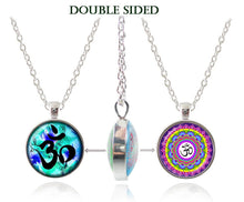Load image into Gallery viewer, Yoga necklace om pendant mandala jewelry double faced namaste necklesswomen necklaces buddhism Zen statement necklace wholesale