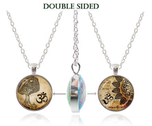 Load image into Gallery viewer, Yoga necklace om pendant mandala jewelry double faced namaste necklesswomen necklaces buddhism Zen statement necklace wholesale