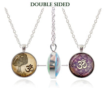 Load image into Gallery viewer, Yoga necklace om pendant mandala jewelry double faced namaste necklesswomen necklaces buddhism Zen statement necklace wholesale