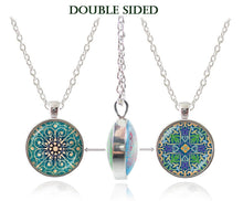 Load image into Gallery viewer, Yoga necklace om pendant mandala jewelry double faced namaste necklesswomen necklaces buddhism Zen statement necklace wholesale