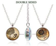 Load image into Gallery viewer, Yoga necklace om pendant mandala jewelry double faced namaste necklesswomen necklaces buddhism Zen statement necklace wholesale
