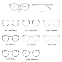 Load image into Gallery viewer, 2022 Glasses Frame Women Luxury Round Eyeglasses Frames Vintage Brand Designer Okulary Blue Light Eyewear Gafas De Mujer