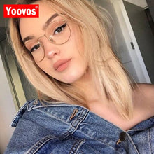 Load image into Gallery viewer, Yoovos 2023 Glasses Frame Women  Round Eyeglasses Frames Vintage Brand Designer Okulary Blue Light Eyewear Gafas De Mujer