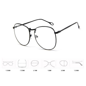 Yoovos 2023 Glasses Frame Women Round Oversized Eyeglasses  Frame Large Flat Mirror Eyewear Men/Women Big Frame Mirror Gafas