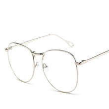 Carica l&#39;immagine nel visualizzatore di Gallery, Yoovos 2023 Glasses Frame Women Round Oversized Eyeglasses  Frame Large Flat Mirror Eyewear Men/Women Big Frame Mirror Gafas