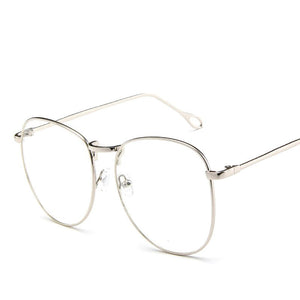 Yoovos 2023 Glasses Frame Women Round Oversized Eyeglasses  Frame Large Flat Mirror Eyewear Men/Women Big Frame Mirror Gafas