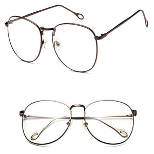 Yoovos 2023 Glasses Frame Women Round Oversized Eyeglasses  Frame Large Flat Mirror Eyewear Men/Women Big Frame Mirror Gafas