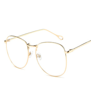 Yoovos 2023 Glasses Frame Women Round Oversized Eyeglasses  Frame Large Flat Mirror Eyewear Men/Women Big Frame Mirror Gafas