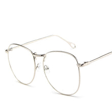 Carica l&#39;immagine nel visualizzatore di Gallery, Yoovos 2023 Glasses Frame Women Round Oversized Eyeglasses  Frame Large Flat Mirror Eyewear Men/Women Big Frame Mirror Gafas