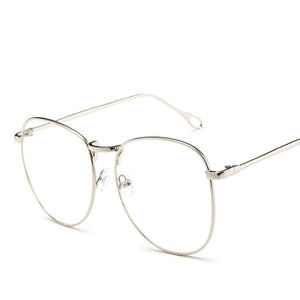 Yoovos 2023 Glasses Frame Women Round Oversized Eyeglasses  Frame Large Flat Mirror Eyewear Men/Women Big Frame Mirror Gafas