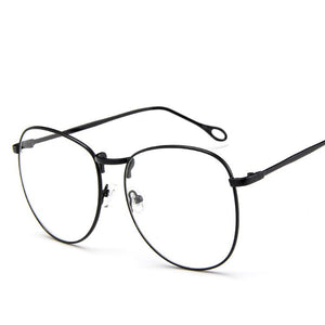 Yoovos 2023 Glasses Frame Women Round Oversized Eyeglasses  Frame Large Flat Mirror Eyewear Men/Women Big Frame Mirror Gafas