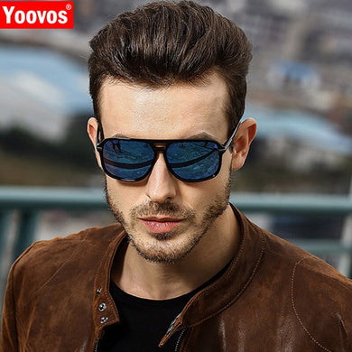 Yoovos 2023 Polarized Square Sunglasses Men  Mirror Driving Sun Glasses Retro Brand Lunette De Soleil Homme UV400