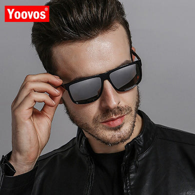 Yoovos 2023 Square Polarized Sunglasses Men Retro Driving Mirror Sun Glasses UV400  Brand Lunette De Soleil Homme