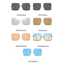 Load image into Gallery viewer, 2022 Sunglasses Women Luxury Sun Glasses For Women Glasses Retro Brand Square Sunglasses Women Metal Half Frame Eyewear