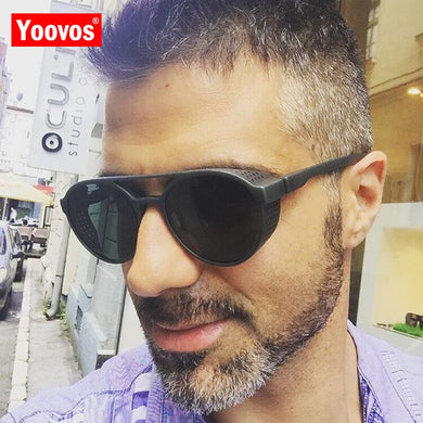 Yoovos 2023 Vintage Punk Sunglasses Men  Brand Designer Eyeglasses Shopping Street Beat Oculos De Sol Gafas UV400