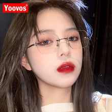 Load image into Gallery viewer, 2022 Women Glasses Frame Luxury Eyeglasses Frame Women Anti Blue Light Eyewear Optics Brand Women Frameless Spectacle