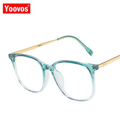 Yoovos 2023 Women Glasses Frame  Eyewear For Women Anti Blue Light Glasses Optics Brand Designer Eyeglasses Frame Women