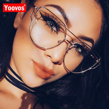 Load image into Gallery viewer, Cateye Glasses For Women 2022 Optical Eyewear Metal Frame Eyeglasses Retro Okulary Women Luxury Blue Light Gafas De Mujer