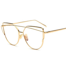 Load image into Gallery viewer, Cateye Glasses For Women 2022 Optical Eyewear Metal Frame Eyeglasses Retro Okulary Women Luxury Blue Light Gafas De Mujer