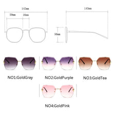 Carica l'immagine nel visualizzatore di Gallery, Yoovos-Gafas De Sol De estilo Retro para Mujer, anteojos De Sol sin marco, De diseñador De marca De lujo, 2023