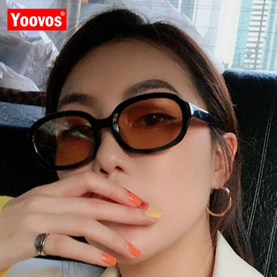 Occhiali da sole ovali da donna Occhiali da sole con montatura piccola Occhiali da sole vintage Designer di marca Occhiali da sole Donna Hip-Hop Uomo Okulary