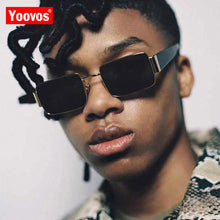 Load image into Gallery viewer, Yoovos-gafas de sol cuadradas de lujo para hombre y mujer, ovaladas, de diseñador de marca, montura pequeña, Okulary, 2023
