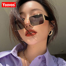 Load image into Gallery viewer, Yoovos-gafas de sol cuadradas de lujo para hombre y mujer, ovaladas, de diseñador de marca, montura pequeña, Okulary, 2023
