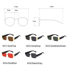 Load image into Gallery viewer, Yoovos-gafas de sol cuadradas de lujo para hombre y mujer, ovaladas, de diseñador de marca, montura pequeña, Okulary, 2023