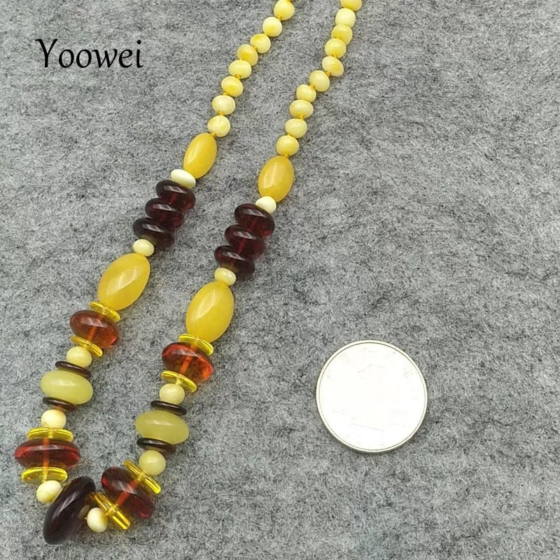 50cm 16g Baltic Natural Amber Necklace for Women Adult European Import Jewelry Gift New Genuine Amber Necklace Wholesale