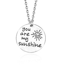 Load image into Gallery viewer, You Are My Sunshine Person Best Friends Pendant Dog Paw Footprint Love Heart Necklace For Women Sister Dad BFF Couple Jewelry