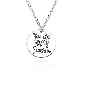 You Are My Sunshine Person Best Friends Pendant Dog Paw Footprint Love Heart Necklace For Women Sister Dad BFF Couple Jewelry