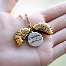 Load image into Gallery viewer, You Are My Sunshine Sunflower Necklaces For Women Rose Gold Silver Color Long Chain Sun Flower Female Pendant Necklace Jewelry