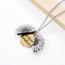 Load image into Gallery viewer, You Are My Sunshine Sunflower Necklaces For Women Rose Gold Silver Color Long Chain Sun Flower Female Pendant Necklace Jewelry
